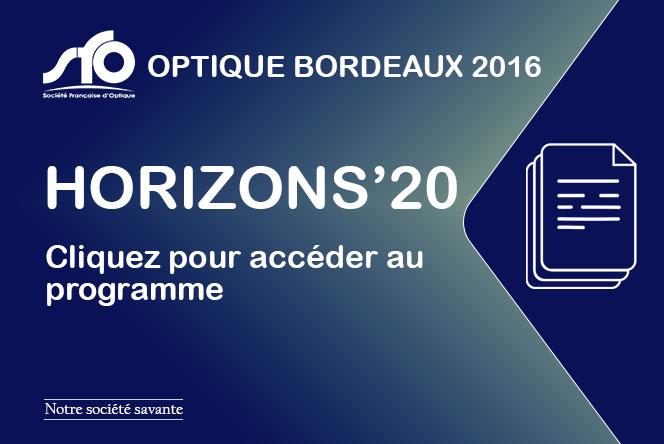 Accédez au programme de la session HORIZONS