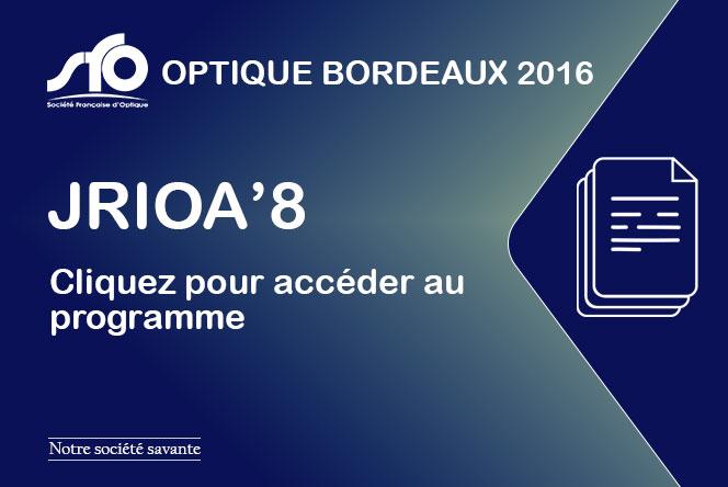 Accédez au programme des JRIOA