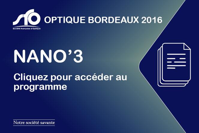 Accédez au programme de la session Nanophotonique